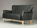 2-pers. sofa, sort skind