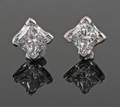 Earrings set with princess cut diamonds 1.20 ct 2