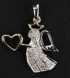 Diamantvedhæng. Ca. 0.25 ct