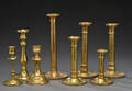 Samling lysestager af messing 8