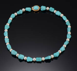 Turkis halskæde 