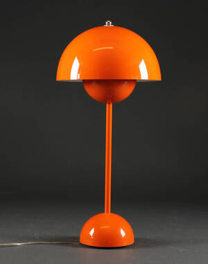 Verner Panton. Flowerpot bordlampe, orange