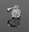 Pendant in 18k set with brilliant cut diamond 0.38 ct