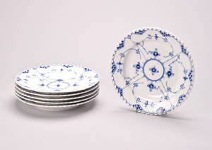 Royal Copenhagen Musselmalet, helblonde, middagstallerkener 6