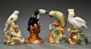 Fire fugle figurer i porcelæn. 4