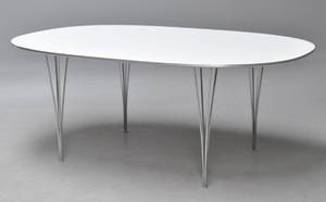 Piet Hein  Bruno Mathsson. Super Ellipse spisebord 180 x 120 cm.