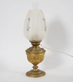 Bordsfotogenlampa, omkring år 1900