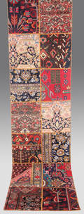 Matta, patchwork, 312 x 85 cm.