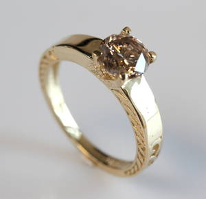 Solitaire ring, ca. 1.51 ct.