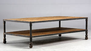 Sofabord industrielt design, genbrugsmaterialer