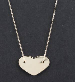 Necklace with heart motive in 14k This lot has been put up for resale under the new lot no. rnrn5056037