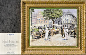 Paul Fischer. Porcelænsbillede fra Bing og Grøndahl 