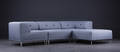 Nomad DOT modulsofa, lysegrå med mørkegrå knapper