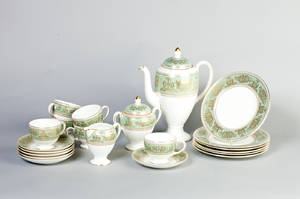 Wedgwood, Kaffeeservice für 6 Personen, Weißporzellan 21