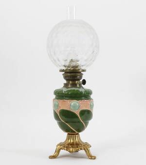 Bordsfotogenlampa, omkring år 1900