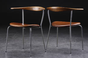 Hans J. Wegner. Par stole, eg, model 701. 2