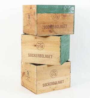 Sockerlådor 3st, 1900-talets första hälft
