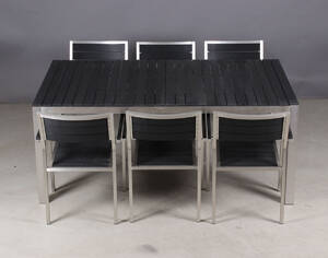 Havemøbelsæt, bord samt 6 stole 7