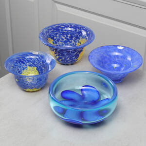 SKÅLAR, bla Bertil Vallien, 4st