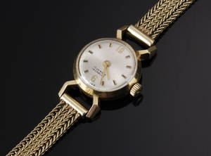 Damearmbåndsur, lænke af 14 kt guld