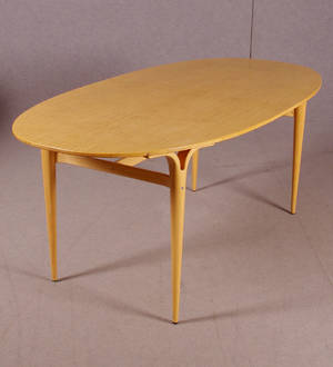 Bruno Mathsson  Piet Hein, matbord Superellips, masurbjörk