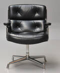 Charles og Ray Eames. Lobby Chair, ES-108, sort læder 