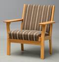 H.J. Wegner. Lænestol af massiv egetræ, model GE-181