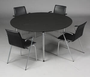 Four Design. 4 stole samt rundt bord 5