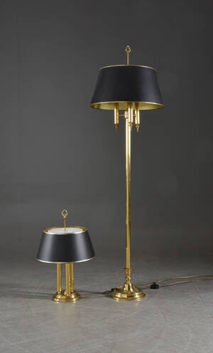 Golvlampa samt bordslampa, 1900-tal. 2