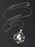 Georg Jensen halskæde, årssmykke 1989, sterling sølv 