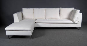 Moderne design chaiselong sofa - Creme hvid