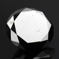 Uindfattet behandlet sort diamant ca 12.72 ct.