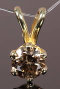 Diamant Solitaire vedhæng, 14 kt guld, 0.64 ct