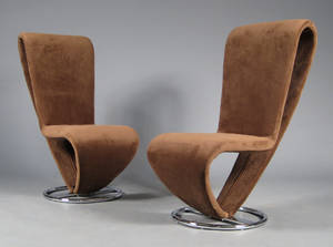 Moderne design. 2 hvilestole - Brun 2 Denne auktion er annulleret - se nu vare 1940258