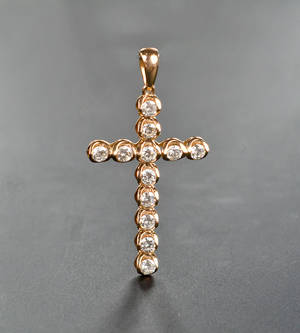 Diamant Kreuzanhänger ca. 1.00 ct.