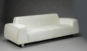 Bolia. Sofa betrukket med lyst læder
