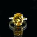 Ring mit Brillanten und Citrin