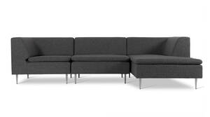 DAMM MODULSOFA betrukket med slidstærkt DARK KNIGHT møbelstof 