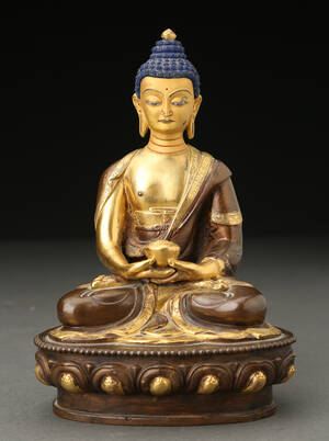 Buddha af bronze, 1900-tallet