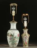 To kinesiske bordlamper, 1800-1900-tallet 2