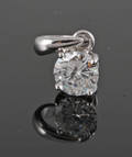 Pendant in 18kt. set with brilliant cut diamond 0.40 ct
