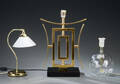 Tre bordlamper af glas og messing 3