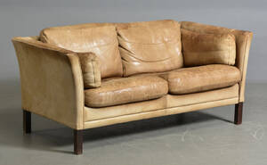 2-pers. sofa med læder