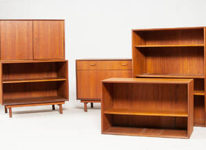 Wandregale  Wandschränke  Konvolut Regalteile in Teak 5