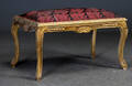Bænk  puf af guldbemalet træ