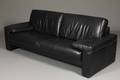 Tre pers. sofa i sort læder