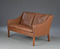 Børge Mogensen. To-pers sofa model 2208 med læder 