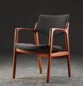 Armstol af teak, 1950erne, dansk møbeldesign