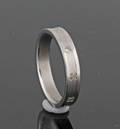 Stainless steel diamond ring approx. 0.15ct