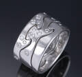 Nina Koppel for Georg Jensen, Fusion ring af 18 kt. hvidguld med brillanter